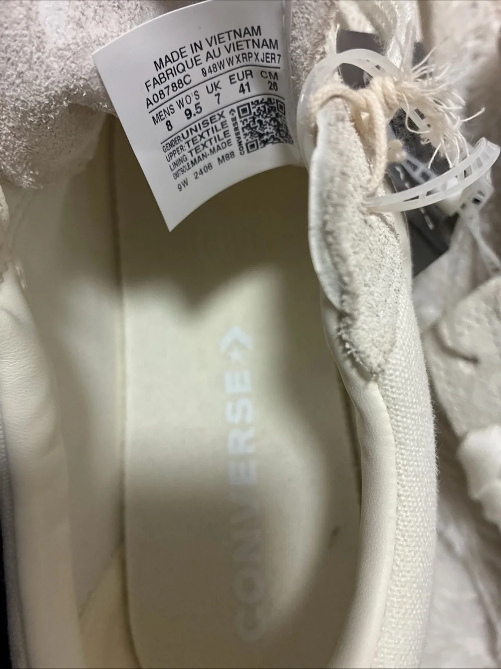 Converse All Star Cruise OX Size: M8 W9.5 Canvas Platform Cream A08788C